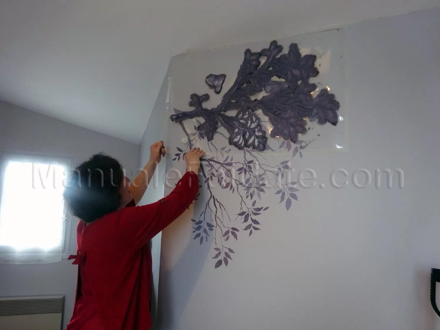 stencil parete imbianchino