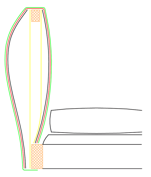 bracciolo separato ricoperto