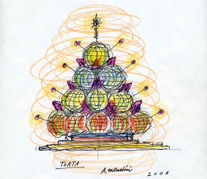 alessandro mendini disegno torta