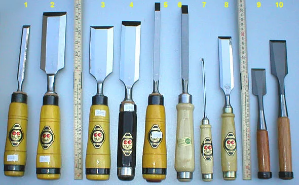 comparazione scalpelli legno